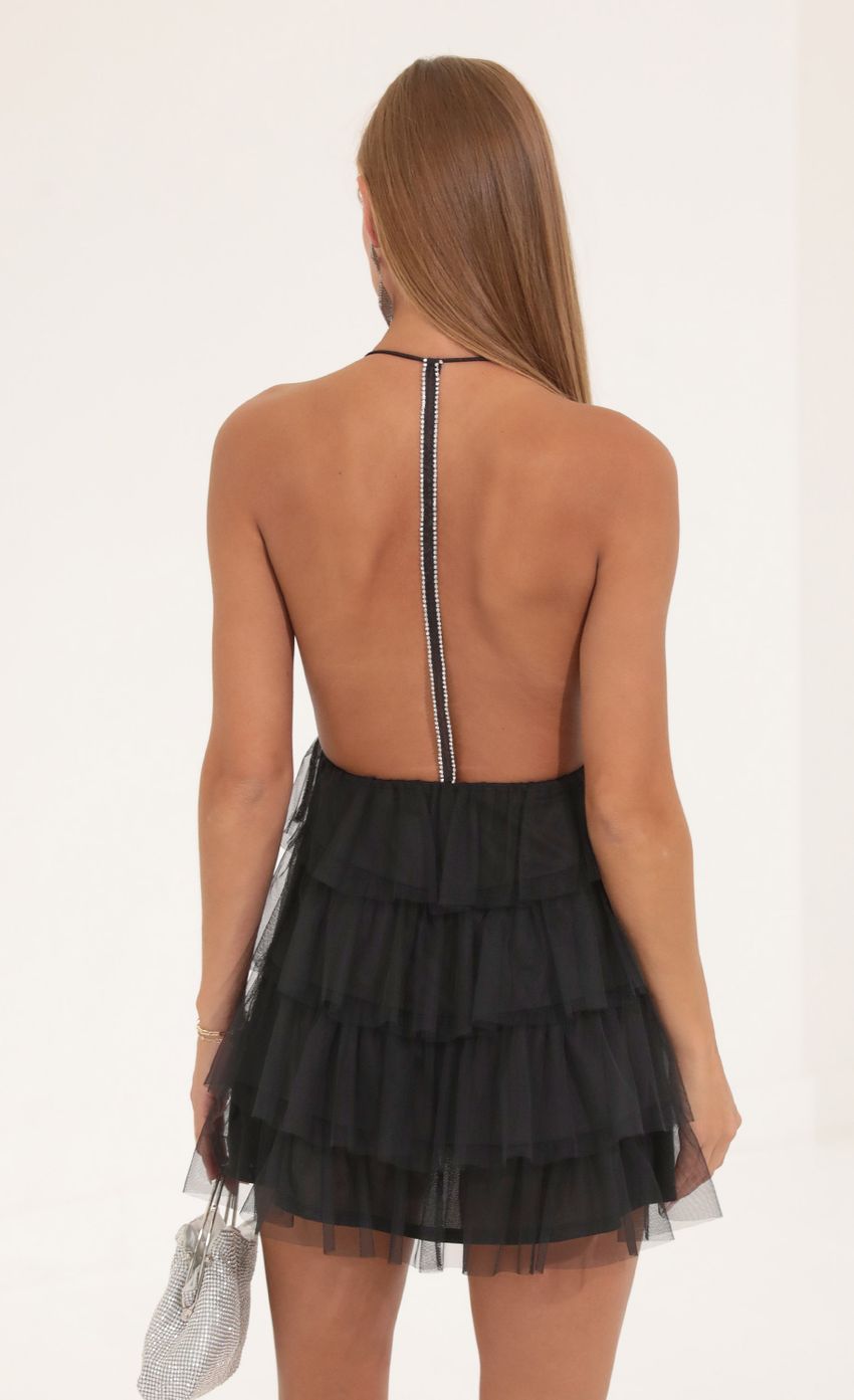 Picture Sukie Mesh Ruffle Dress in Black. Source: https://media.lucyinthesky.com/data/Sep22/850xAUTO/f184c8f4-64f1-47a1-886a-aff6474eac00.jpg