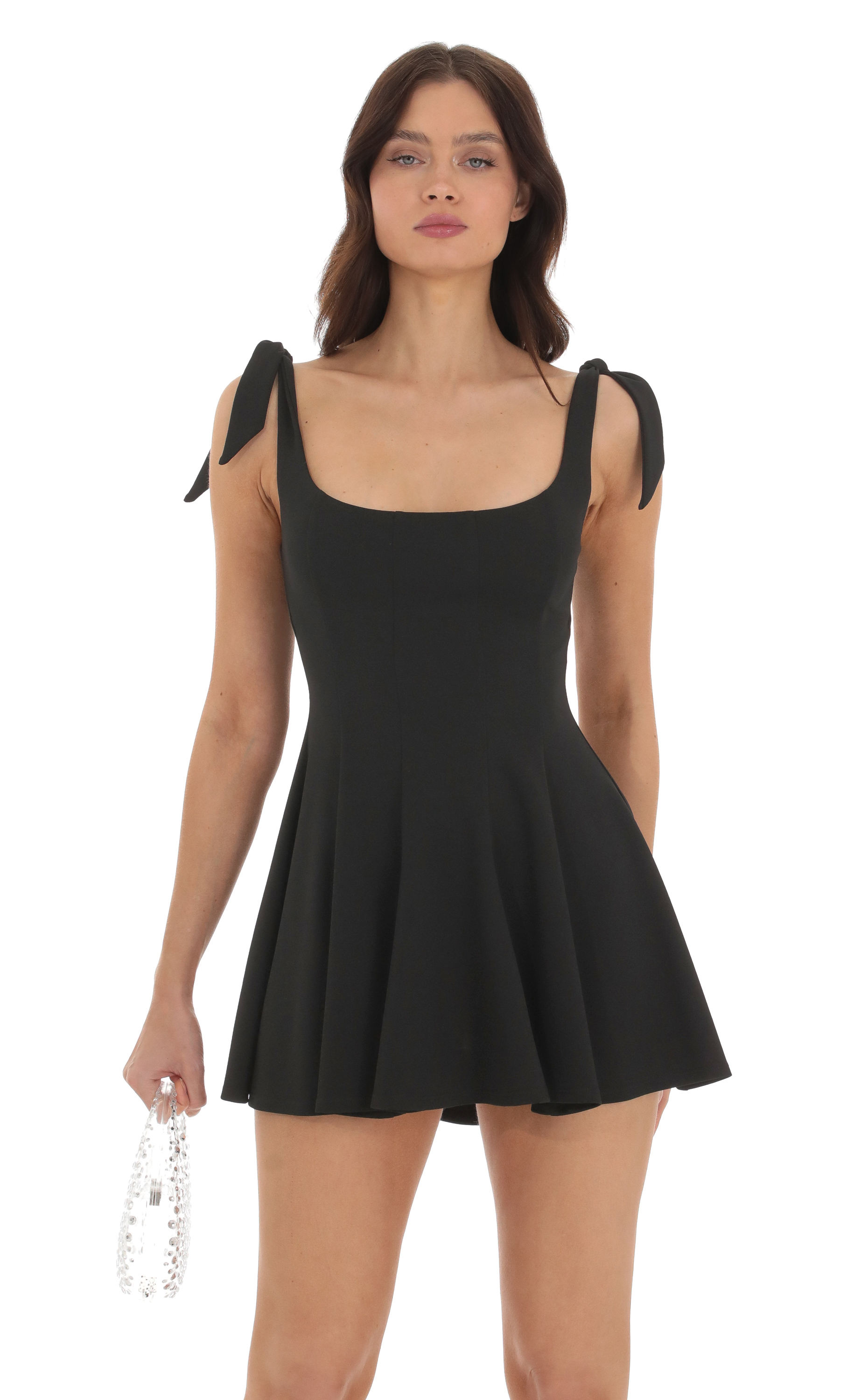 Ryliana Fit and Flare Dress in Black