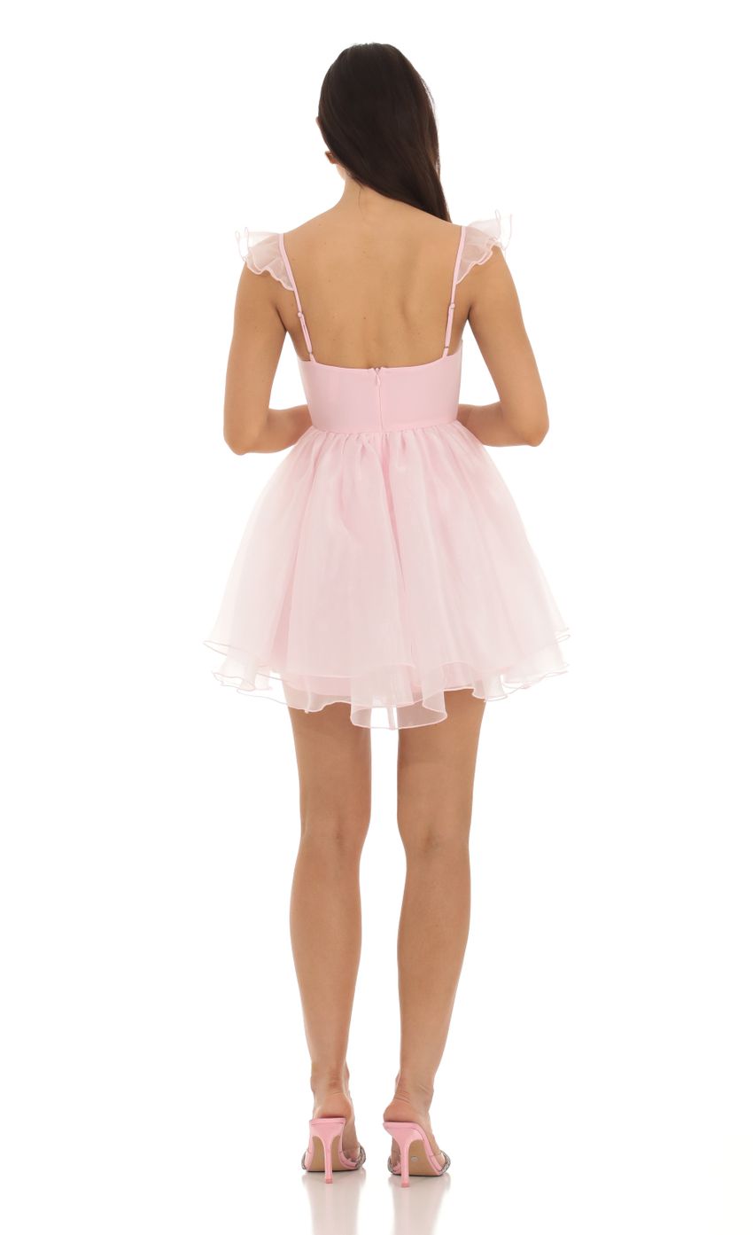 Picture Evianna Corset Flare Dress in Pink. Source: https://media.lucyinthesky.com/data/Sep23/850xAUTO/1927c1f3-34c6-4703-a106-d87e7c058e0c.jpg