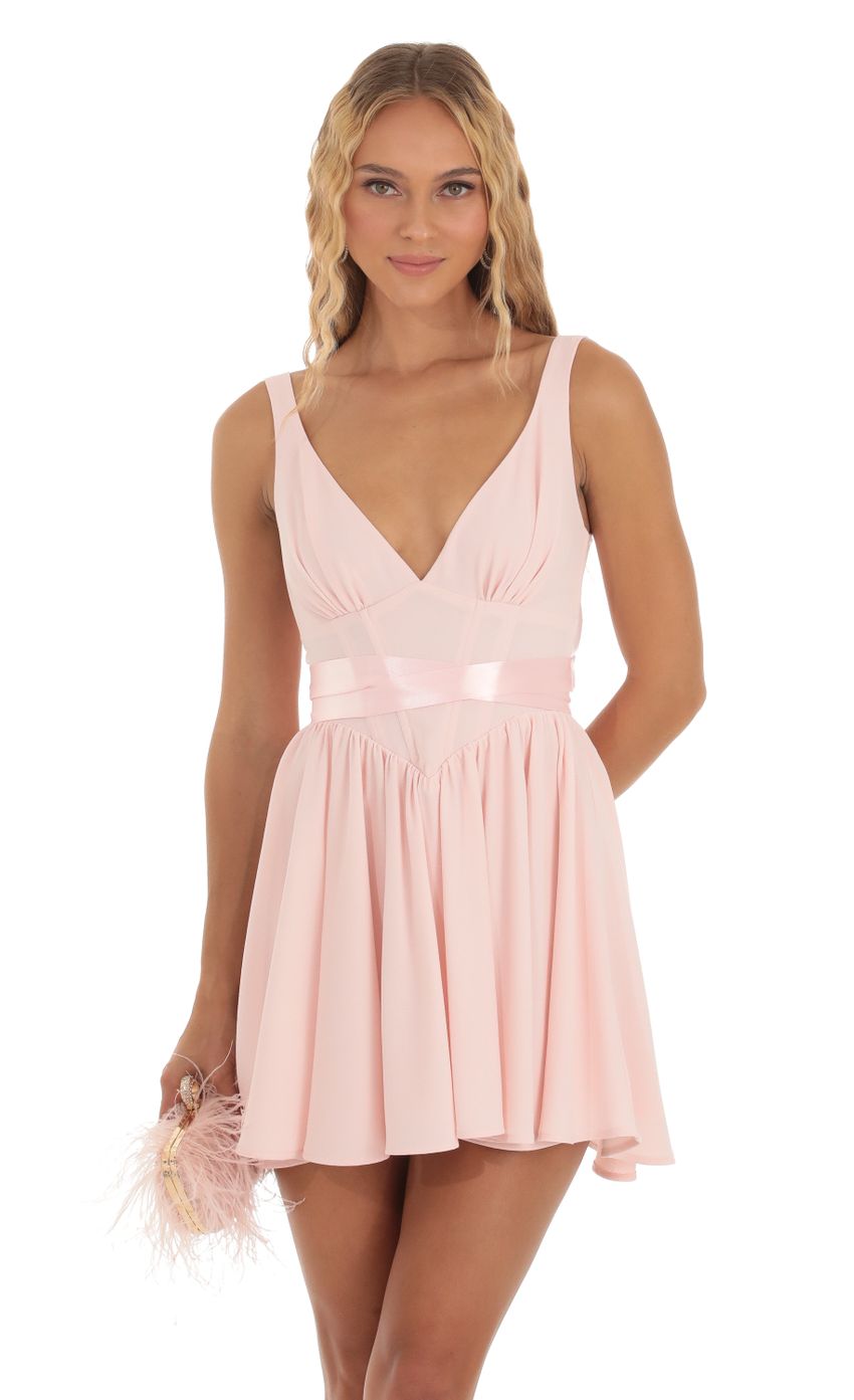 Picture Nicolette Corset Wrap Dress in Pink. Source: https://media.lucyinthesky.com/data/Sep23/850xAUTO/41d68d54-e479-4bfe-8b78-ccb91d6b2781.jpg