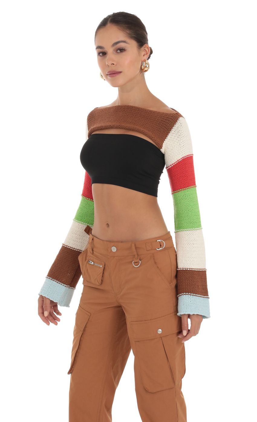 Picture Niva Multicolor Crochet Cropped Jumper. Source: https://media.lucyinthesky.com/data/Sep23/850xAUTO/4912b166-4221-4ef7-8b9a-41fba6cb6c7c.jpg