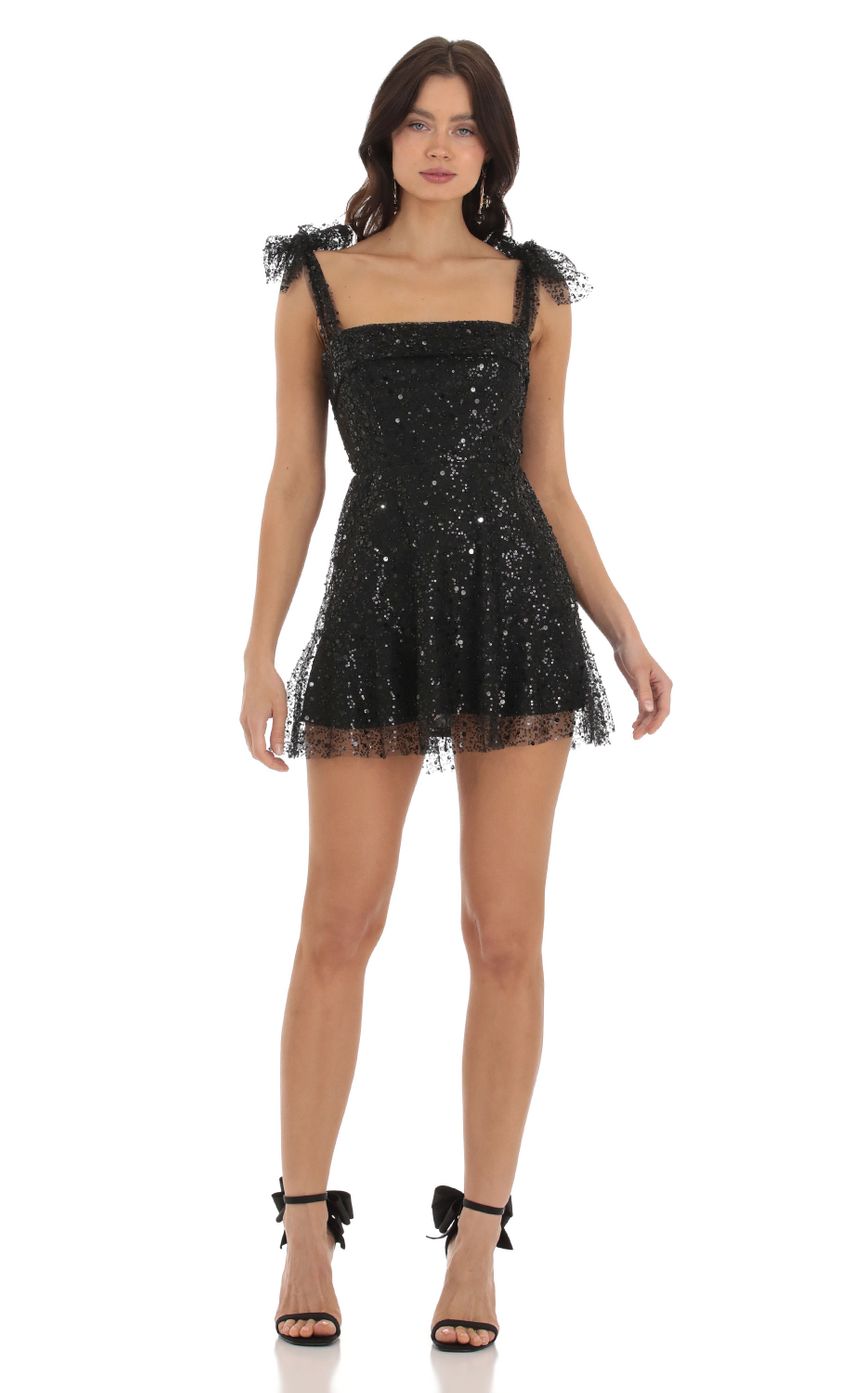 Picture Zev Sequin Mini Dress in Black. Source: https://media.lucyinthesky.com/data/Sep23/850xAUTO/838eb8fc-0a14-4de6-bf26-065a7bca72a5.jpg