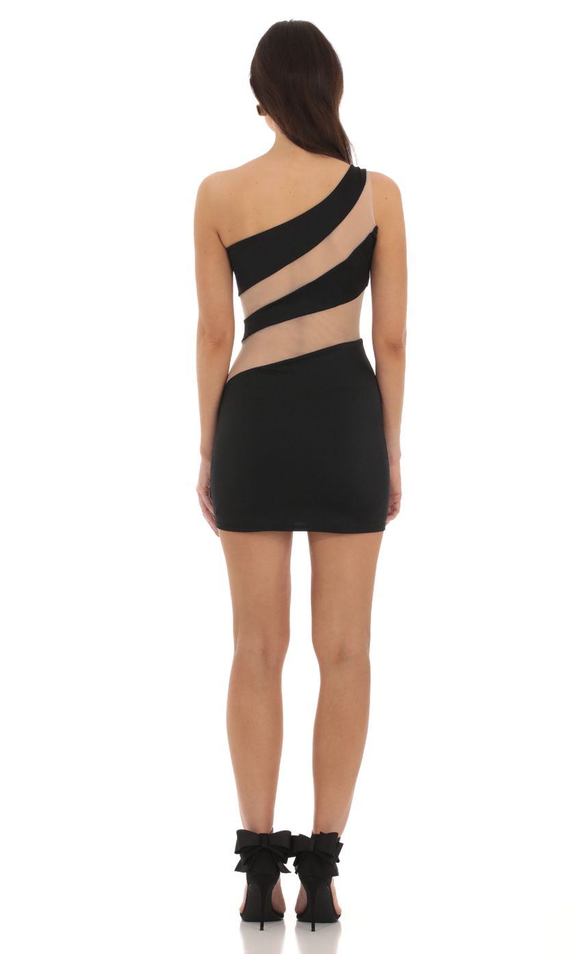 Picture Kippa One Shoulder Bodycon Dress in Black. Source: https://media.lucyinthesky.com/data/Sep23/850xAUTO/ab320c29-5574-49a1-a4cb-b18619ce3d75.jpg