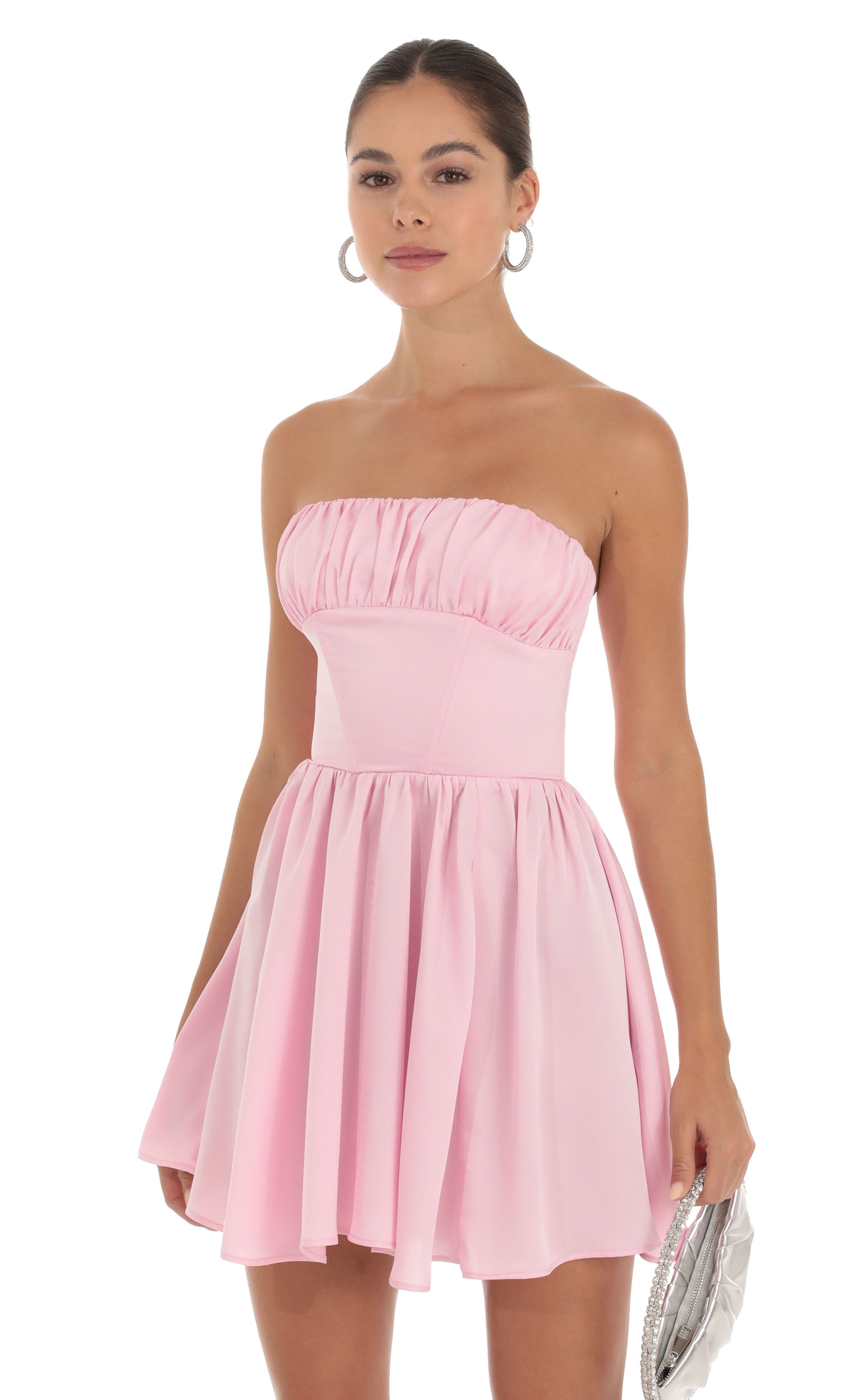 Juno Baby Doll Dress in Pink